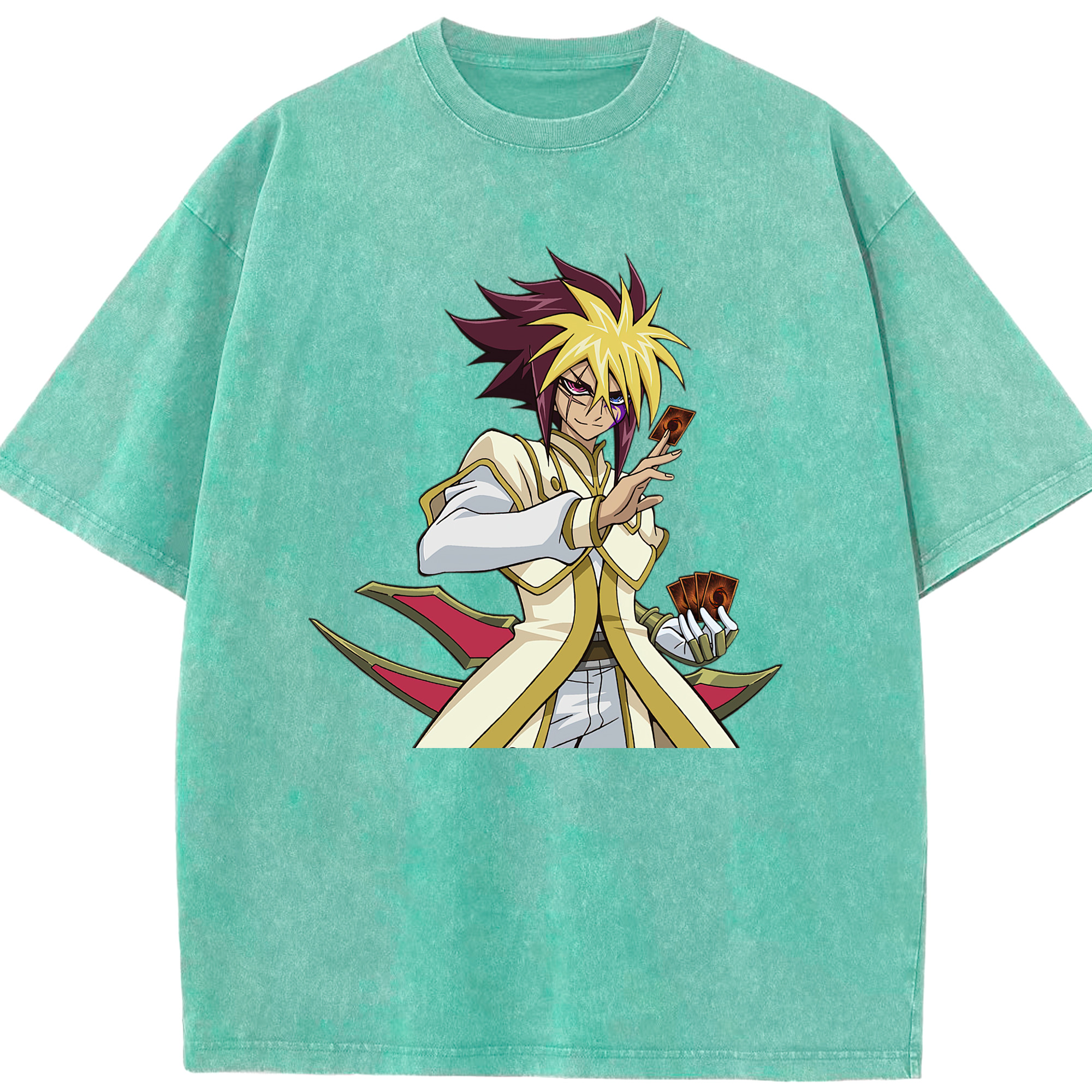 （画像用） 遊☆戯☆王 Yu-Gi-Oh! 綿100% ヴィンテージ風 半袖Tシャツ（フロントプリント）